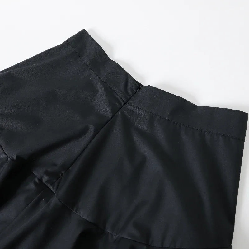 Women's Midi Skirts Summer Autumn Falbala Swing Party A-Line Classic Vintage Skirt for Lady High Waisted Long Skirts Black White