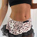 Women s Flared Mini Skirts with Ruffle Detailing and Bow Front Low Waist A-Line Skirts for a Stylish Summer Look