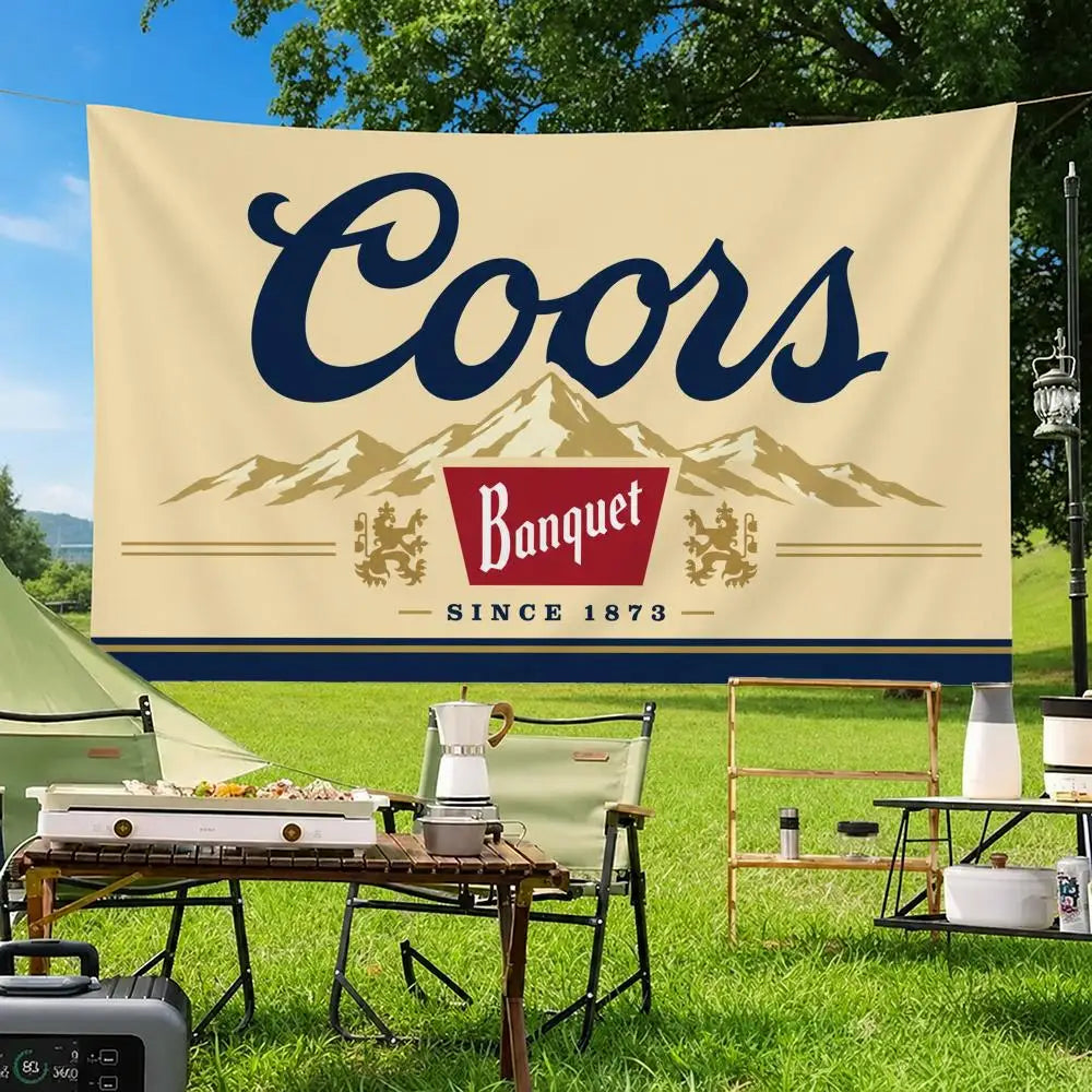 C-Coors Banquet Flags flag For Room Dorm Camping Picnic Art Style Garage Bar wall Decoration Banner
