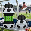 2026 Fold Water Bottle Cups Mug Outdoor Sports Football Basketball Baseball Tennis School Leakproof Portable Kids Water Bottle