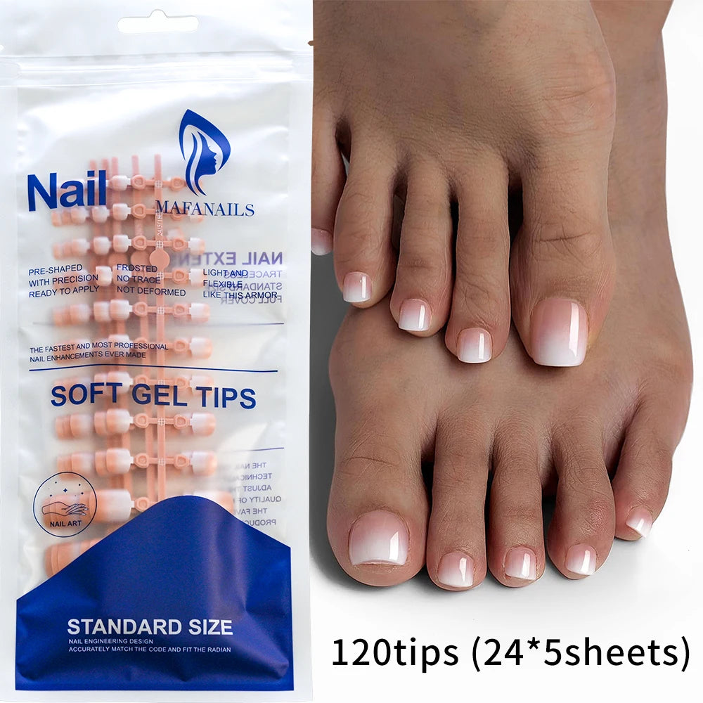 100pcs Light Pink Press-On Nails | Short & Medium Square | 10 Sizes Full Cover Nail Tips