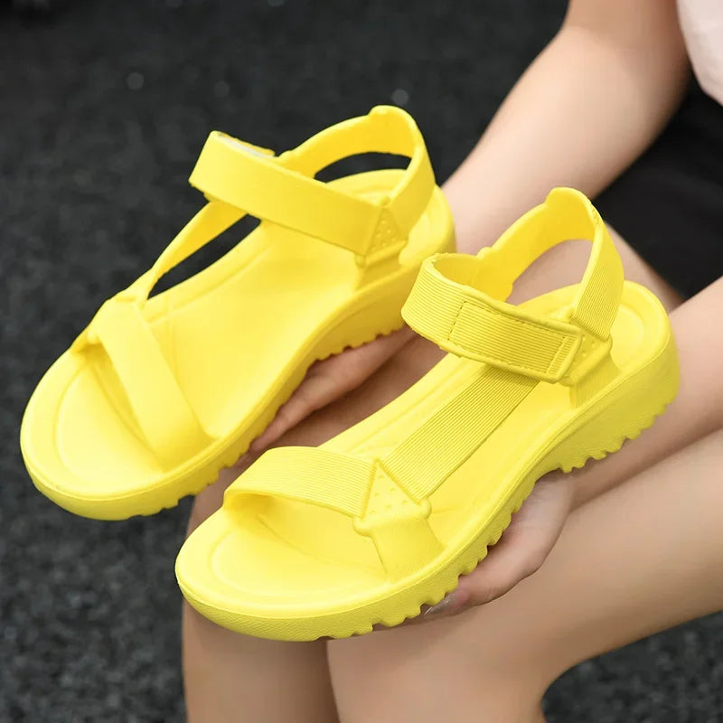 New Fashion Platform Sport Casual Flat Sandals Non-slip Outdoor Beach Sandalias Chaussure Femme