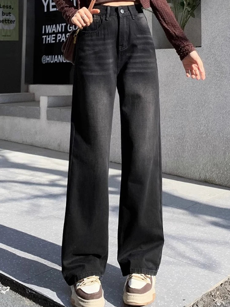 High Waist Jeans Lady Slim Fit Loose