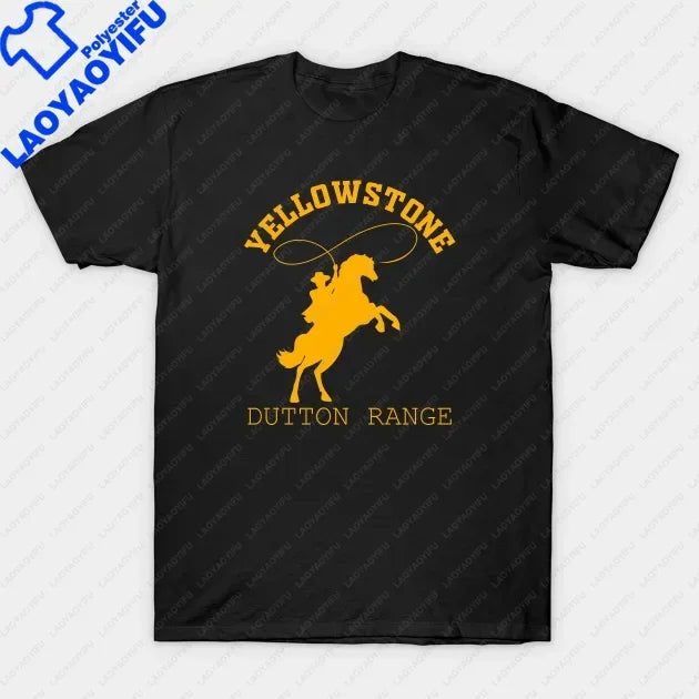 Yellowstone Dutton Ranch T Shirt TV Shows Tshirts Cool Western Cowboy Graphic Tshirt Men Oversized Shirt Ropa Hombre Camisetas