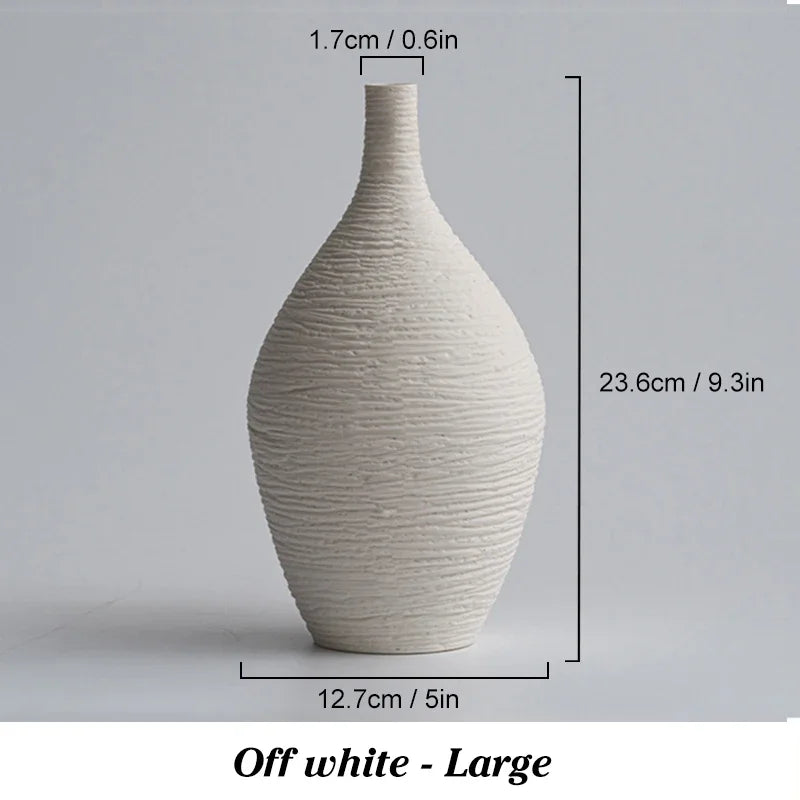 White Ceramic Vase Decoration for Home