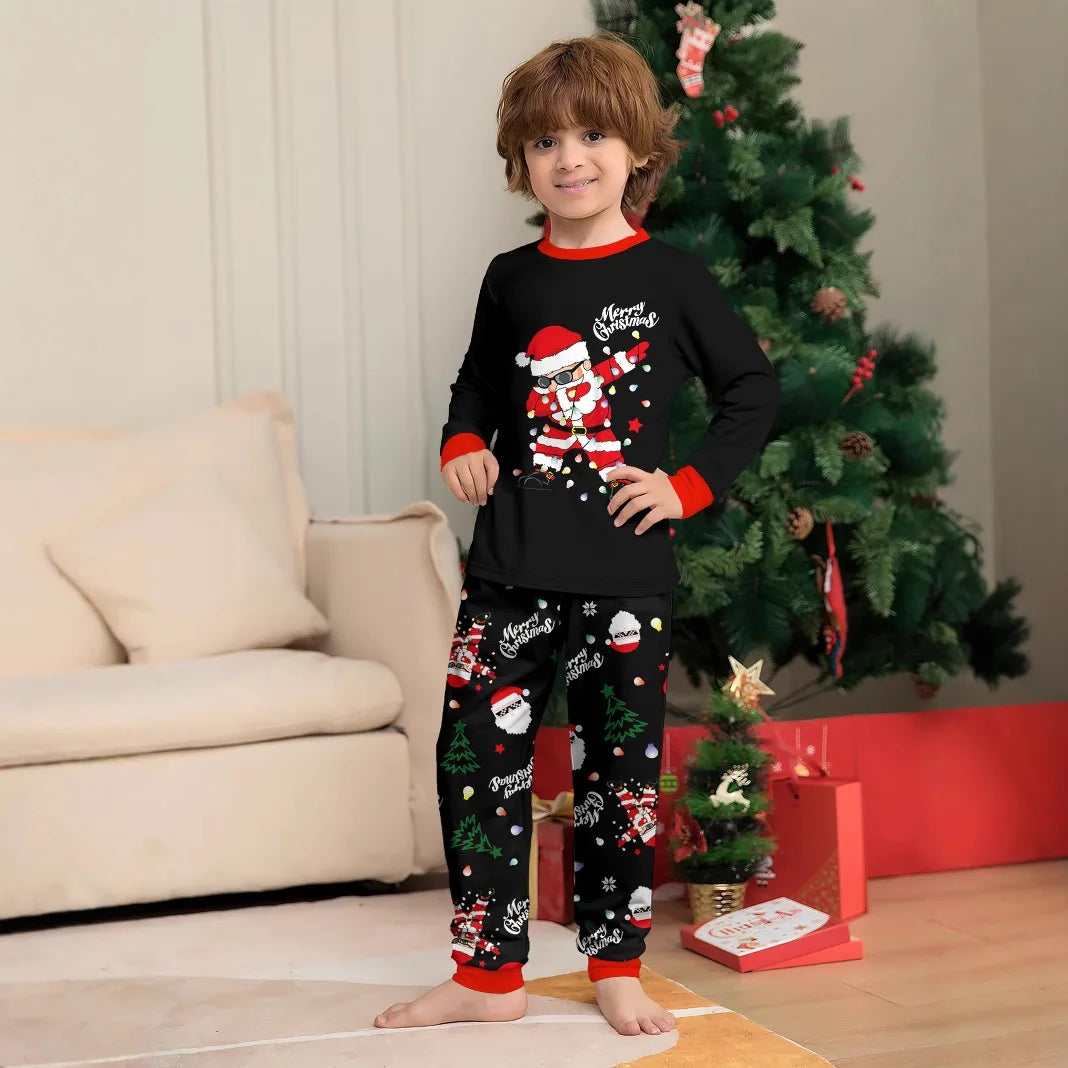 2025 New family-friendly home wear for Christmas holiday photos, including adult and children's pajama sets, Family Pajamas