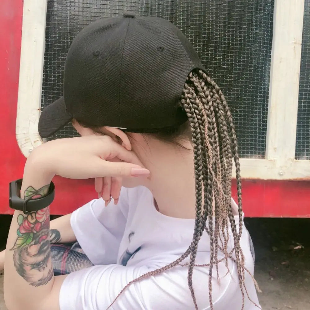 Baseball Cap Wig Hip Hop Hat Daily Wear Peaked Cap Wig Hair Dreadlocks Cap 35cm Dirty Hair Braid Sun Visor Hats Funny Costume