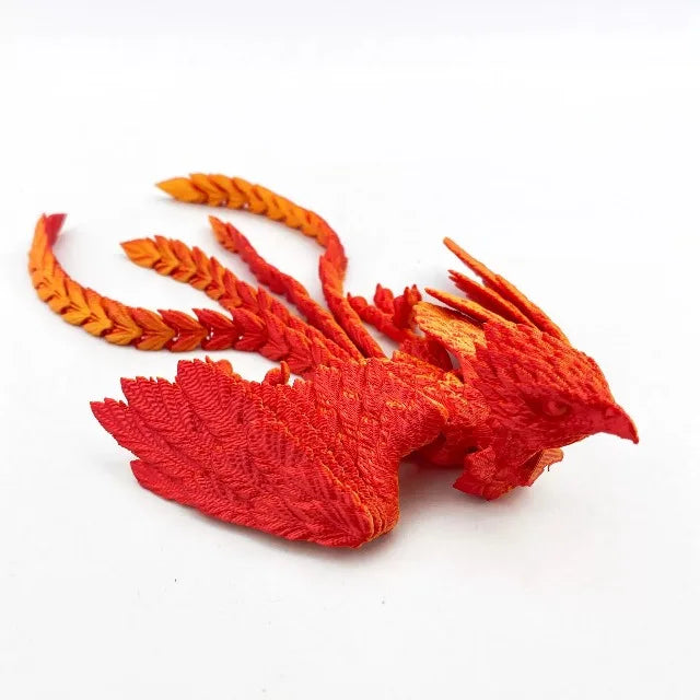 3D Printed Long Tail Phoenix Simulation Animal Model: Joint Movable Design – Perfect as Home Ornament & Engaging Children’s Toy