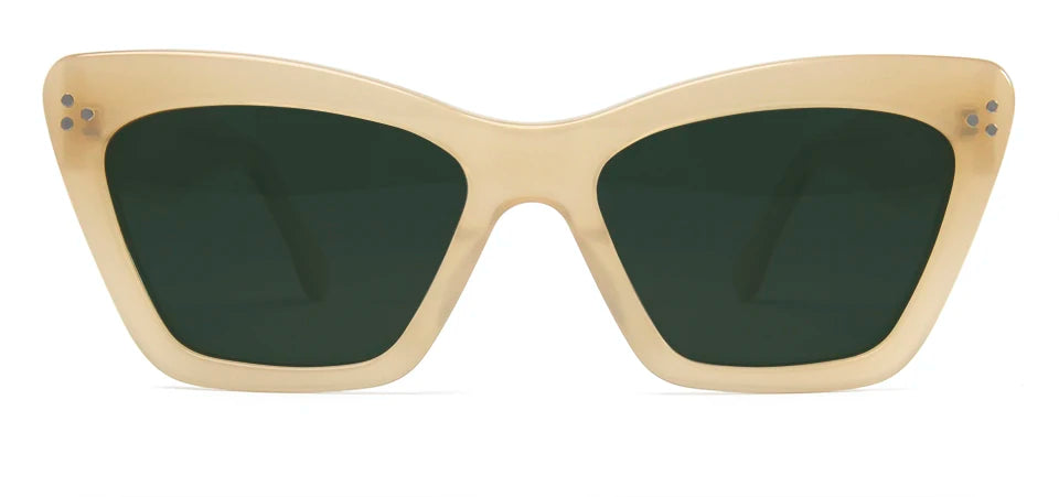 High Quality Acetate Sunglasses Women Cat Eye Trendy Sun Glasses Polarized Gafas De Sol 187S Brand Designer Eyewear Shades UV400