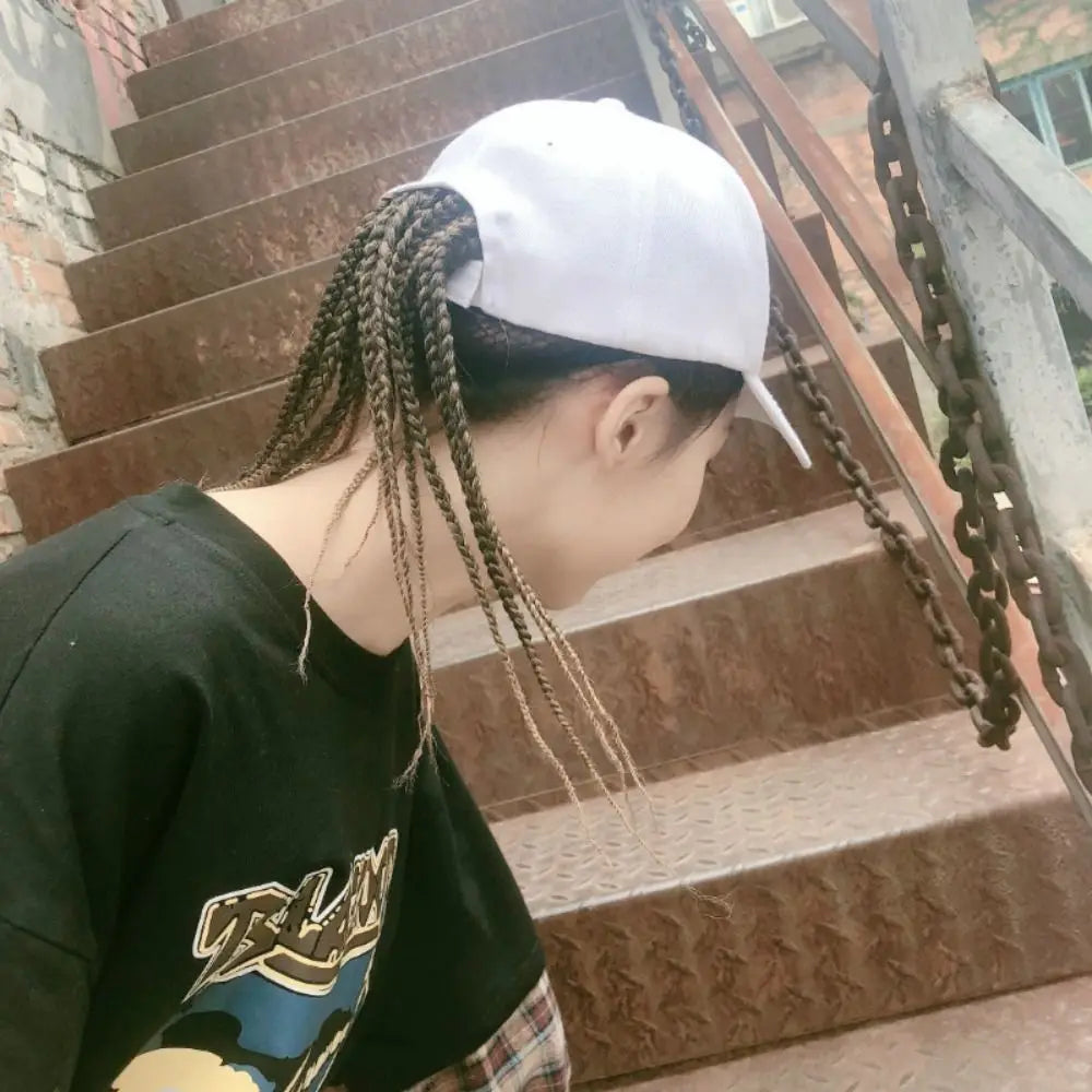 Baseball Cap Wig Hip Hop Hat Daily Wear Peaked Cap Wig Hair Dreadlocks Cap 35cm Dirty Hair Braid Sun Visor Hats Funny Costume