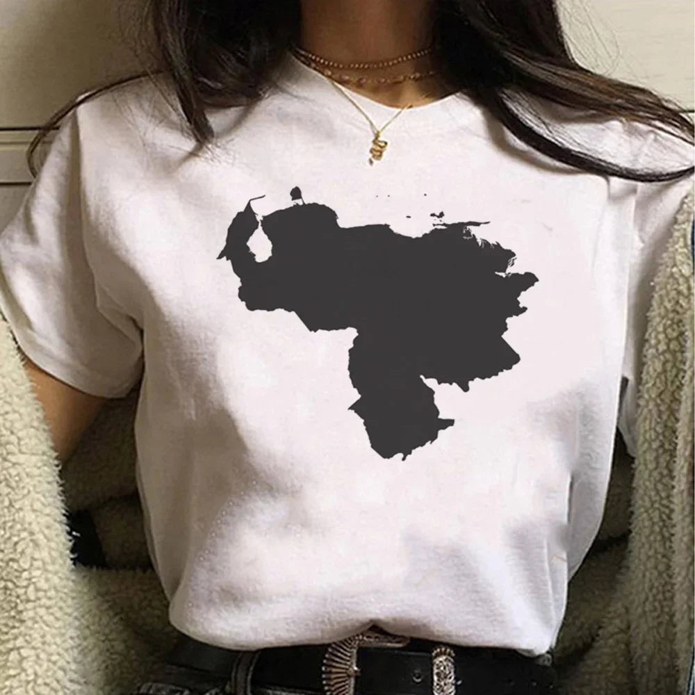 Venezuela t shirt women manga graphic t-shirts female streetwear funny clothing summer fashion casual short sleeve tops