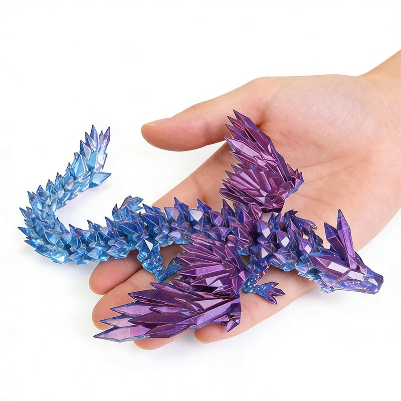 3D Printed Dinosaur Movable Echinosaurus Figurine Dragons Bone Model Desktop Craft Ornament Creative Novelty Gifts for Kids