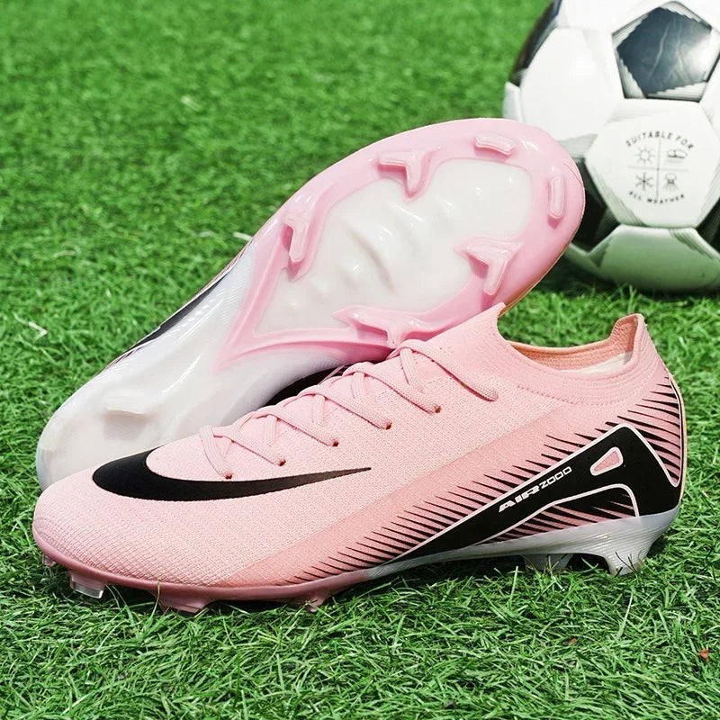 New Men Outdoor Football Boots Soccer Shoes Cleats Match Training TF/FG Grass Ankle Long Spikes Sport Hot-selling High-quality