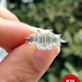 925 Sterling Silver Gorgeous Shiny Rectangle Zircon Ring For Women Engagement Wedding Romantic Luxury High Quality Fine Jewelry