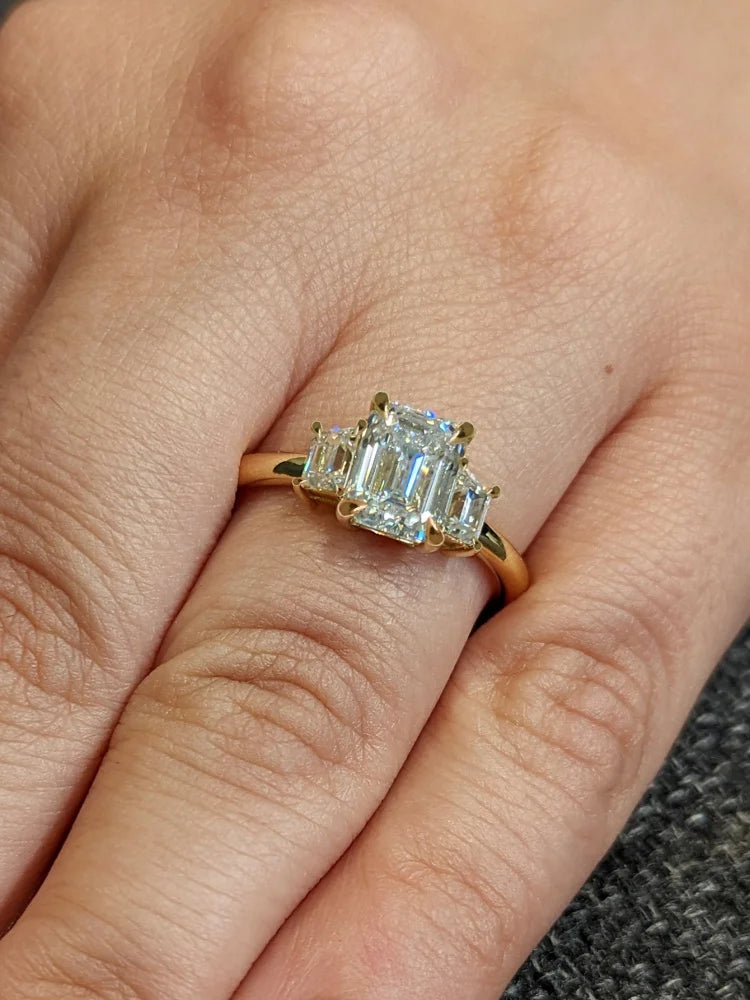 925 Sterling Silver Gorgeous Shiny Rectangle Zircon Ring For Women Engagement Wedding Romantic Luxury High Quality Fine Jewelry