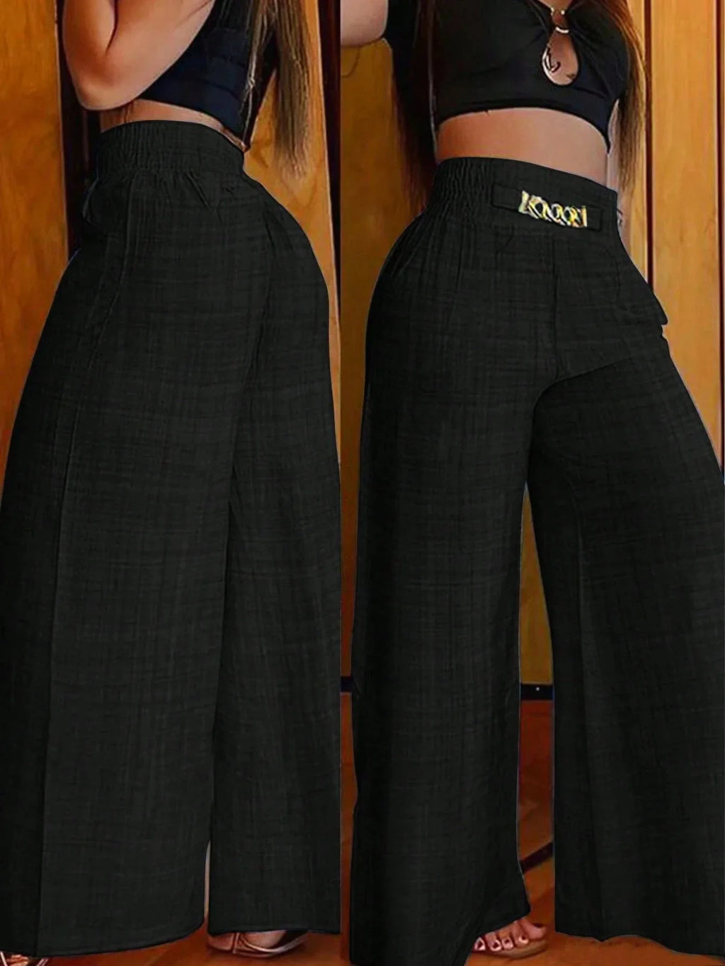 Elegant Solid Wide Leg Pants Fashion