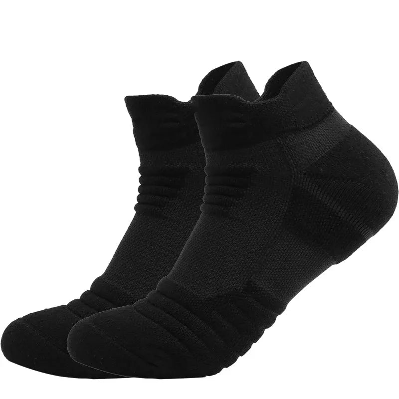 3 Pairs Breathable Mesh Athletic Terry Socks Cushioned Moisture-managing and Durable Reduces Foot for Running Hiking & Sports