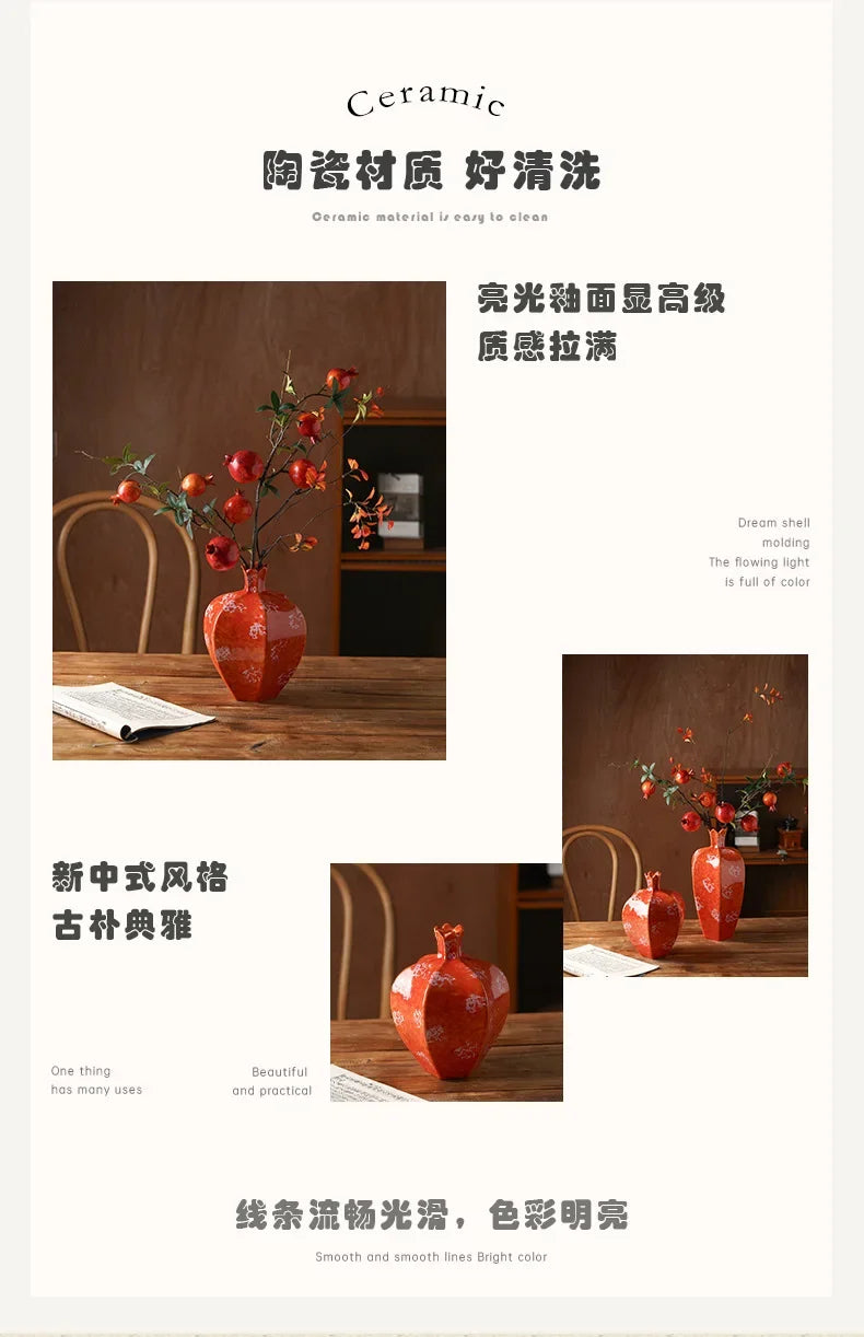 Ceramic Vase Ornament Living Room Flower Arrangement