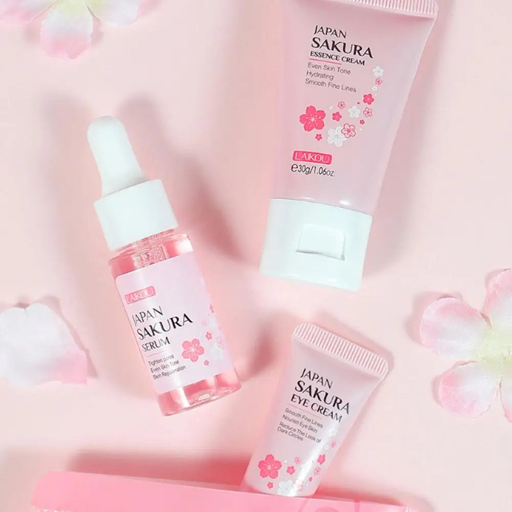 Sakura Skin Care Sets & Kits With Cleanser,Serum,Eye Cream,essence Cream Beauty Products For Women Face Skin Care Set