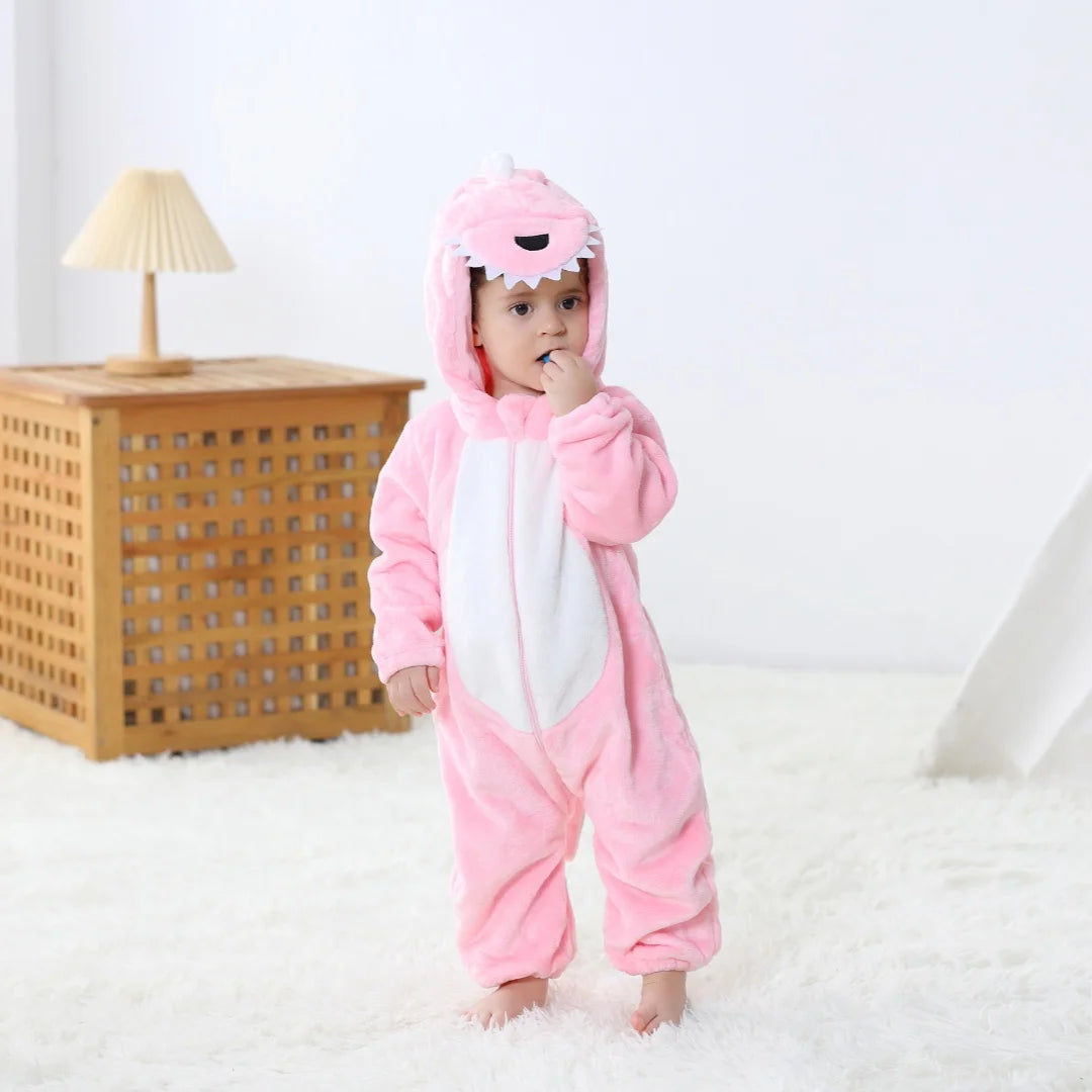 Baby Unisex Romper Kigurumi Infant Cute Stitch Dinosaur Animal Jumpsuits Newborn Cartoon Pajamas For Kids Boys Girls Christmas
