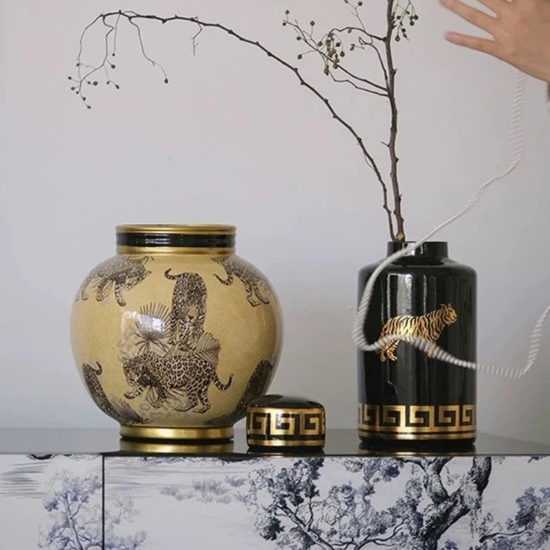 Ceramics Vases Modern Storage Flower Bottle Sculptures