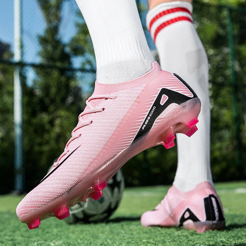 New Men Outdoor Football Boots Soccer Shoes Cleats Match Training TF/FG Grass Ankle Long Spikes Sport Hot-selling High-quality