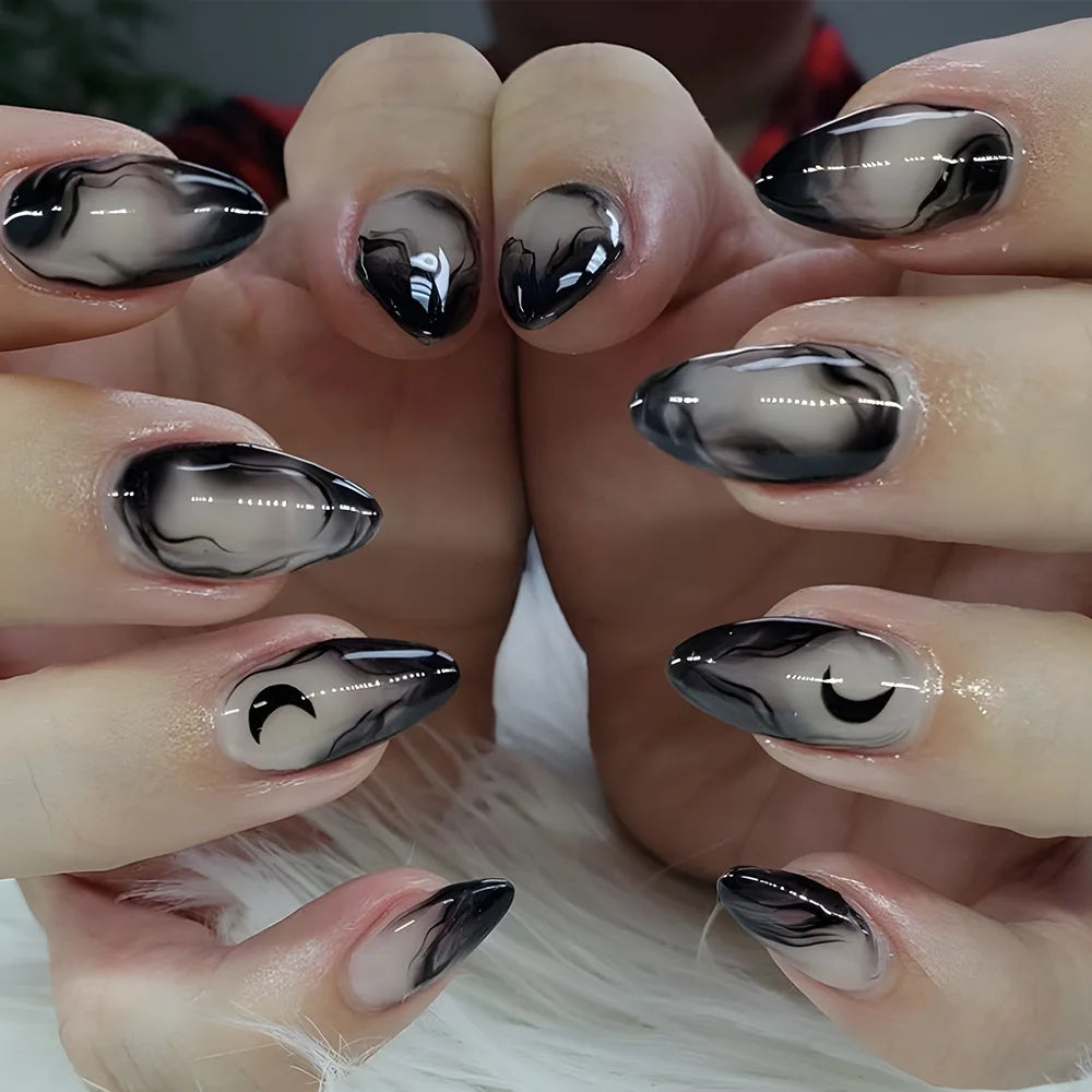 Gothic Bat Press-On Nails | 24pcs Reusable Acrylic | Halloween & Everyday