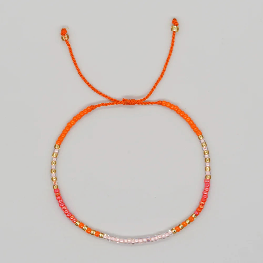 Go2boho Bohemian Glass Bead Bracelets For Women Tiny Seed Beaded Minimalist Handmade Adjustable Lucky Jewelry Christmas Gifts