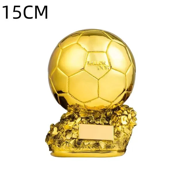 15/20/25cm Soccer Trophy Golden Ball Golden Ballon Football Excellent Player Award Competition Honor Reward Spherical Trophy