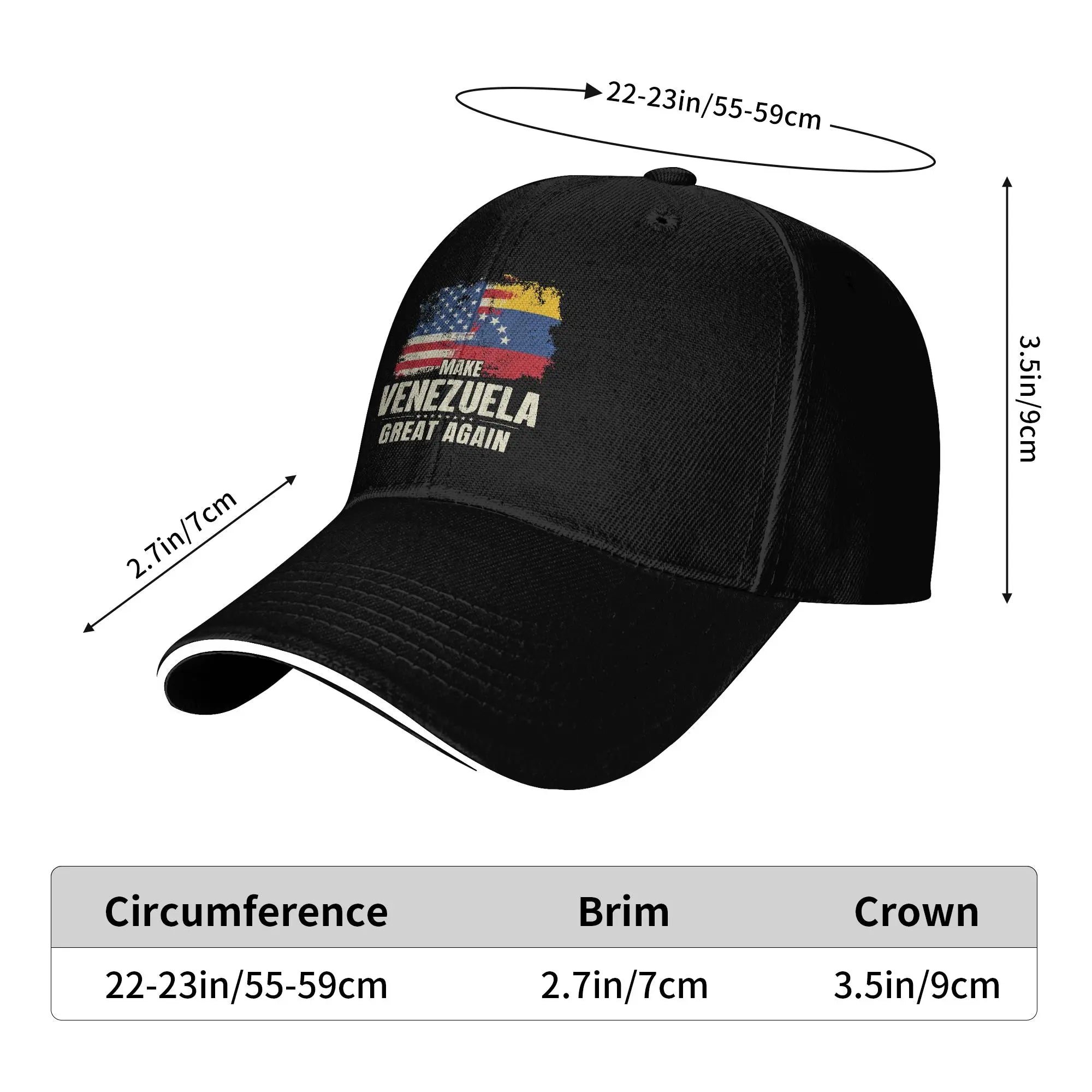 Make Venezuela Great Again Flag Baseball Cap  y2k Cute Female Male Trucker Hat Hot Sale Print Hunting Camping Snapback Cap Gift