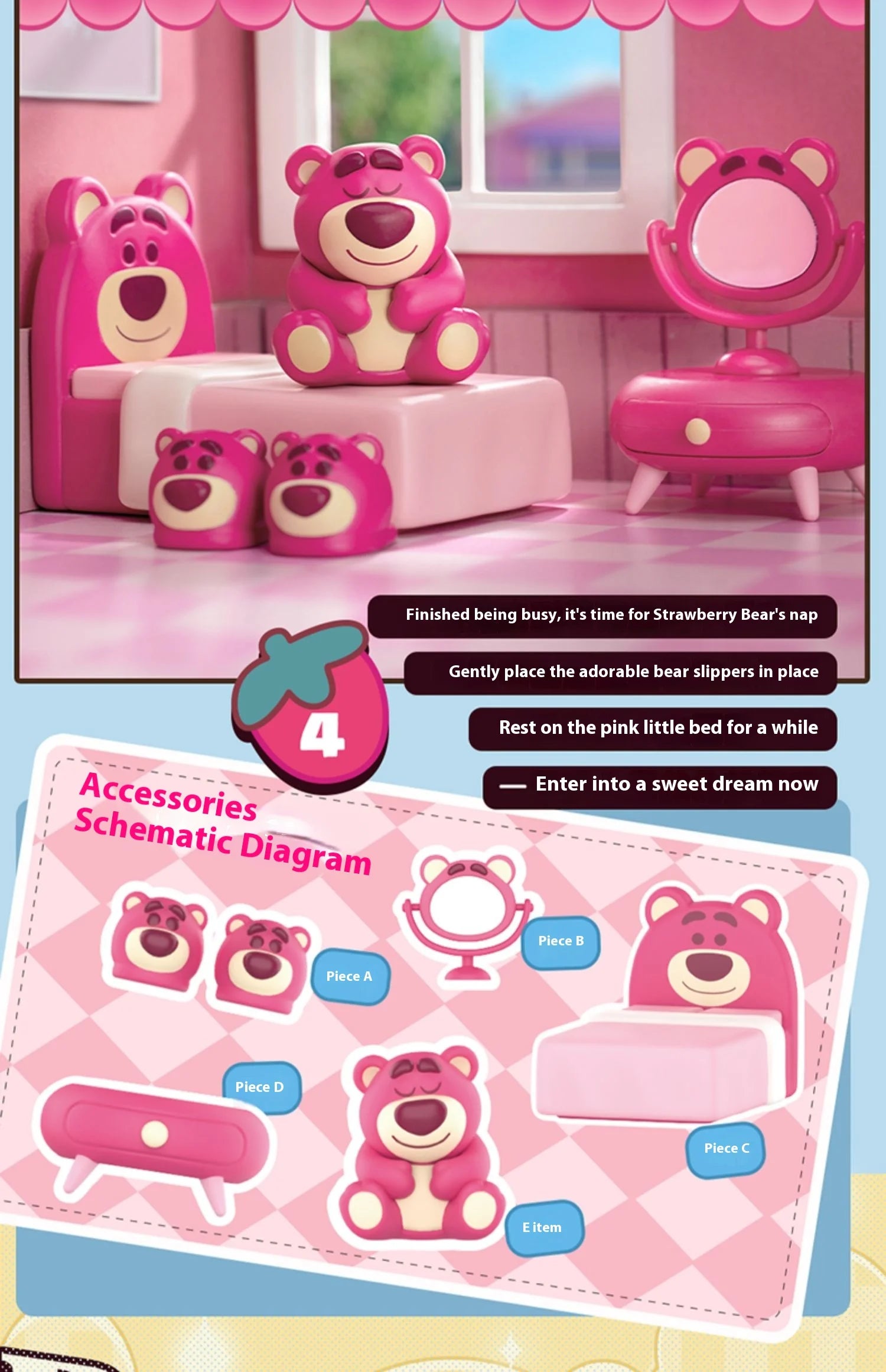 52 toys Toy Story Lotso's Room Blind Box Hand-Made Ornaments Collectible Art Toys Decorative Gifts Trendy Room Decor