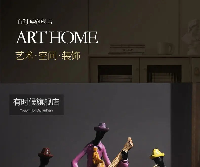 Wine Cabinet Decoration Western The Band Characters Retro Ornaments