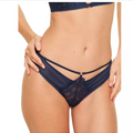 Adore Me Womens Kinley Cheeky Panty - Dark Blue, XL