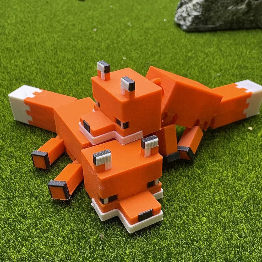 Multi-articulated 3D Printing Articulating Animals Squirrels Foxes Dogs Wolves for Home Desk Decoration Decor Kids Gift