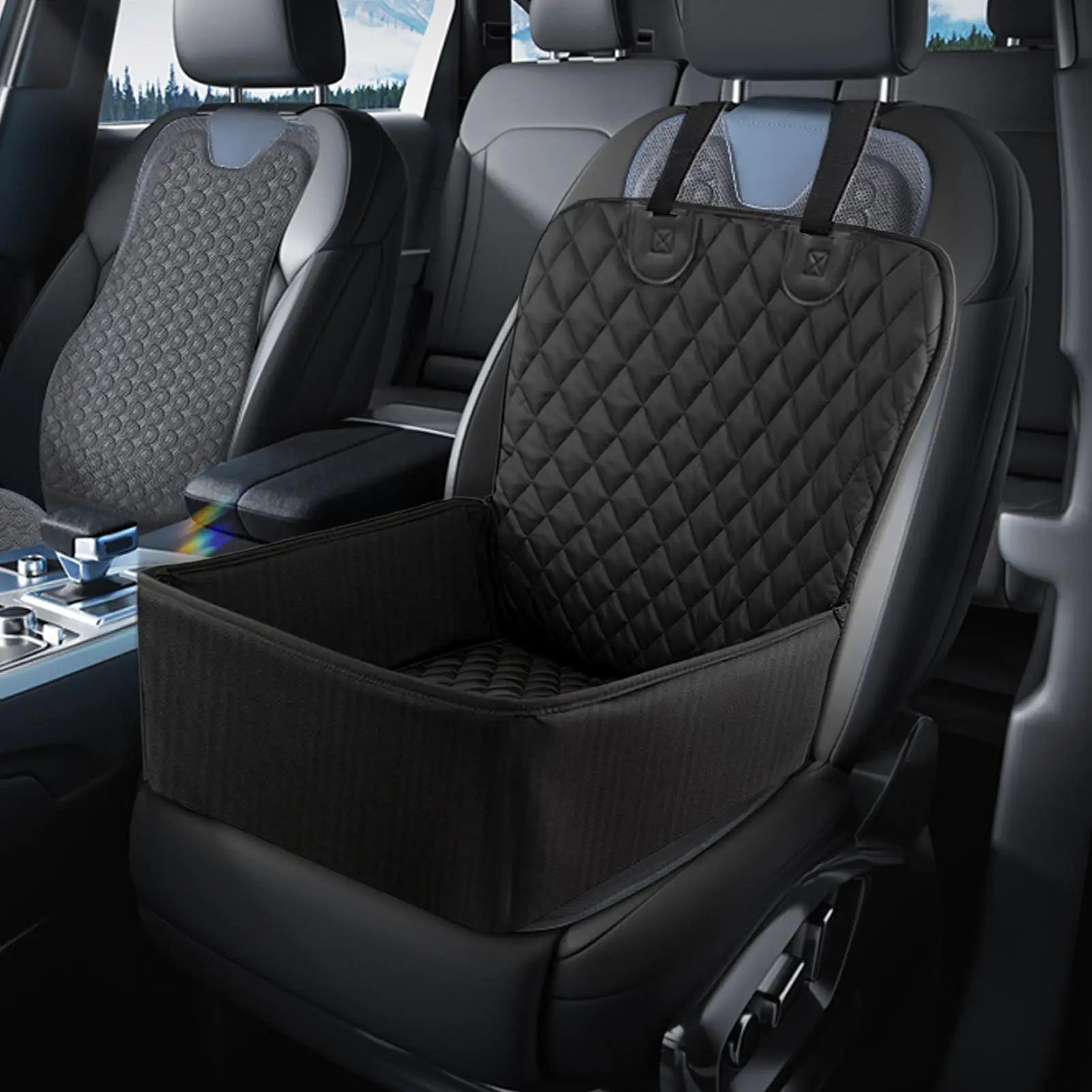 Car Seat for Dogs Large Waterproof Pet Seat Cover for Cars Booster Cushion Protector Carrier for Bed Barrier Backseat Truck Cat