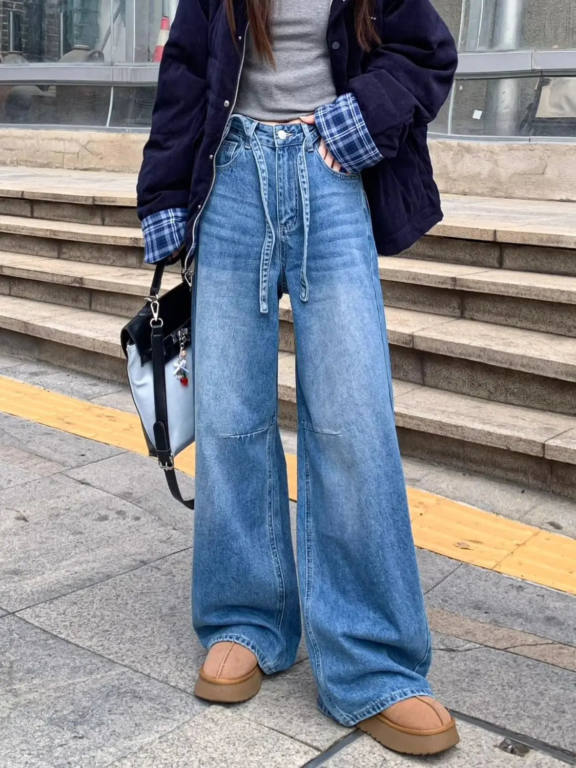 Women's Wide-Leg Jeans High-Waisted