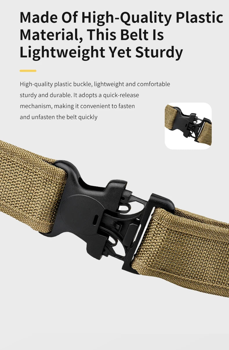 Men's new nylon belt polyester woven belt multi-functional tactical belt for outdoor sports