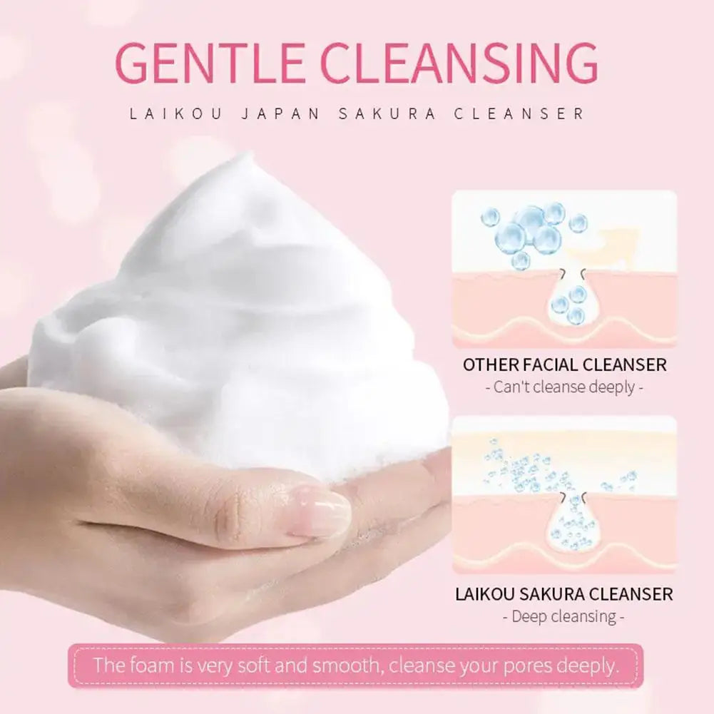 Sakura skin care sets with cleanser, serum, eye cream, facial cream, sunscreen beauty products for women, travel skin care kit