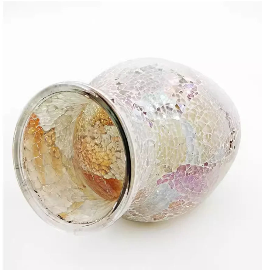 Bohemian Mosaic Glass Vases