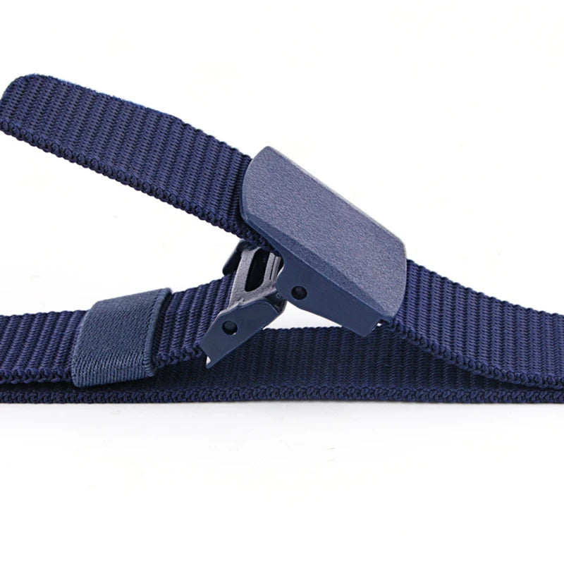 Men's Belt Casual Lightweight Breathable Tactical Outdoor Automatic Buckle Military Training Security Check Male's Canvas Belts