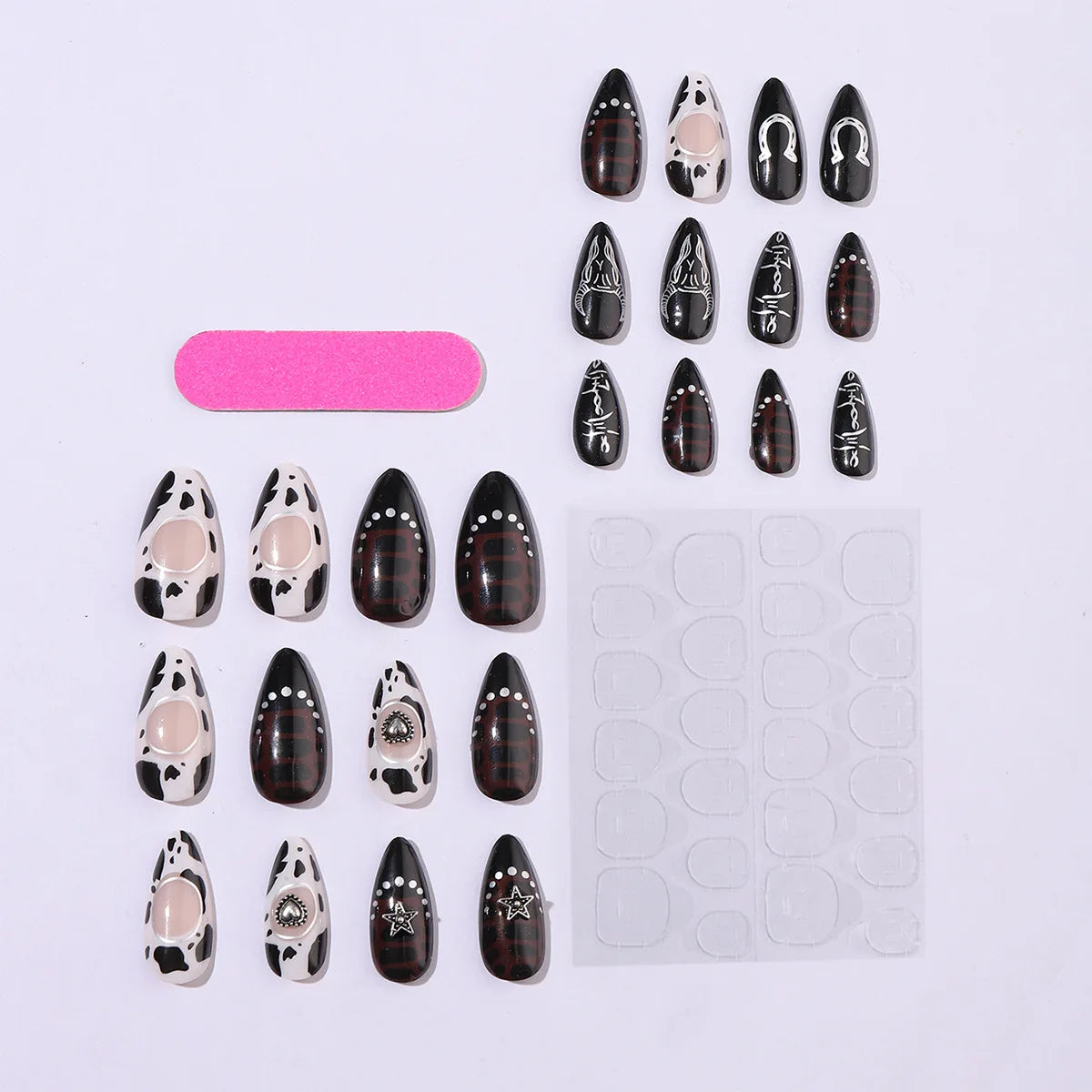 Gothic Bat Press-On Nails | 24pcs Reusable Acrylic | Halloween & Everyday