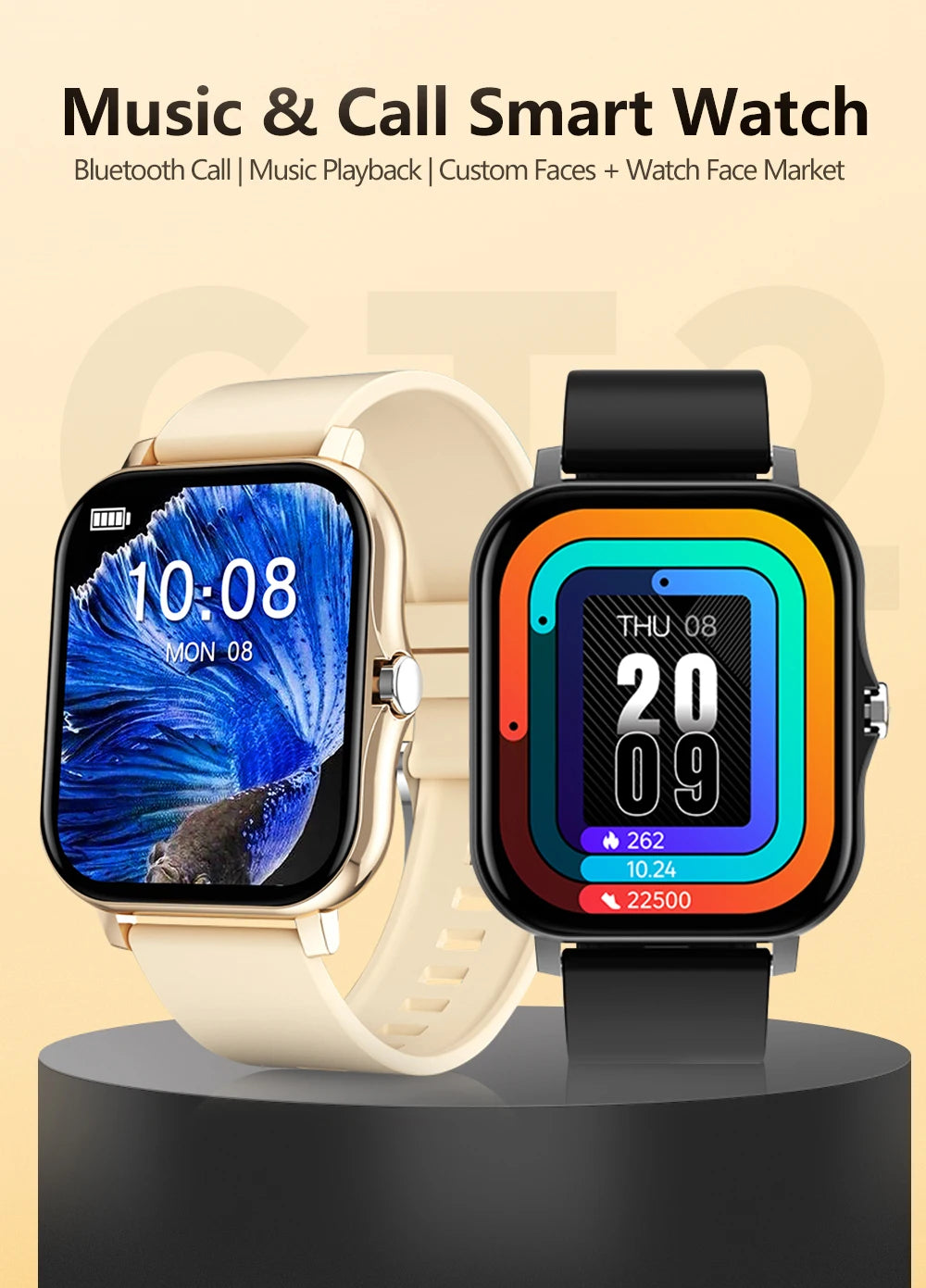 Smart Watch For Men Women Kids Message Remind Music Control Sport Step Calories D13 Smartwatch Alarm Clock 116Plus
