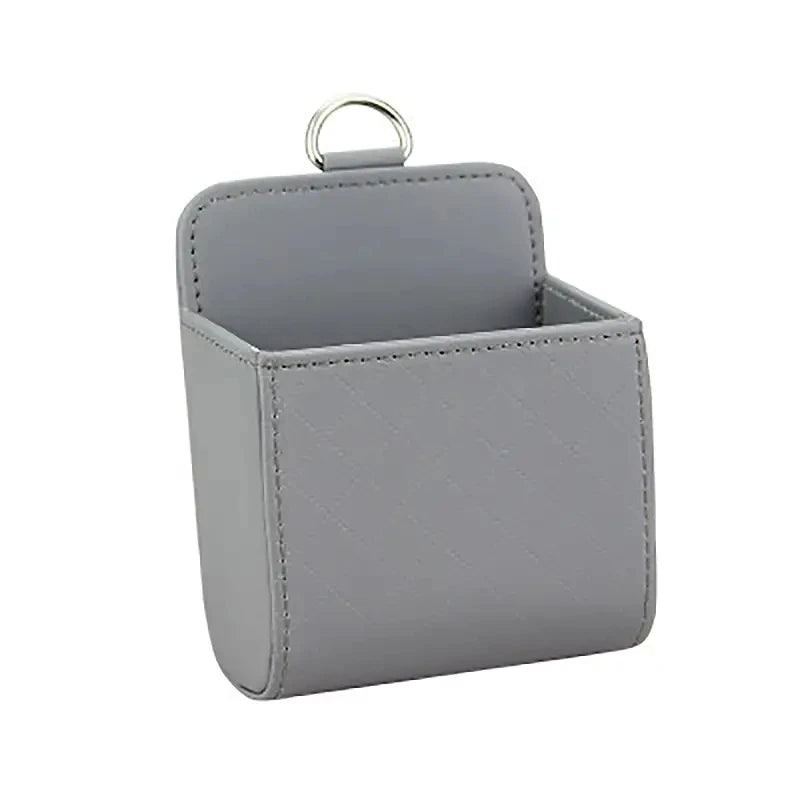 Car Phone Holder Mount Air Vent Hanging Storage Box Car Mobile Phone Bag PU Leather Glasses Organizer Support in Car Accessories