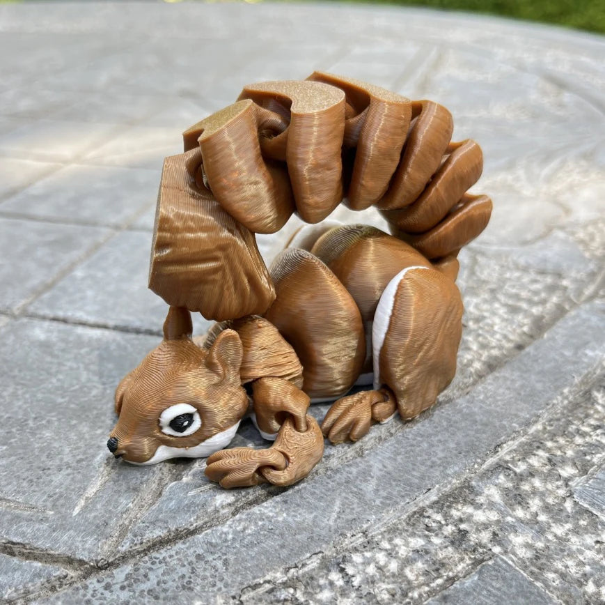 Multi-articulated 3D Printing Articulating Animals Squirrels Foxes Dogs Wolves for Home Desk Decoration Decor Kids Gift