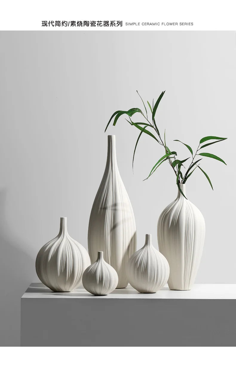 Elegant Ceramic Vase Decoration Dry Flower Arranger