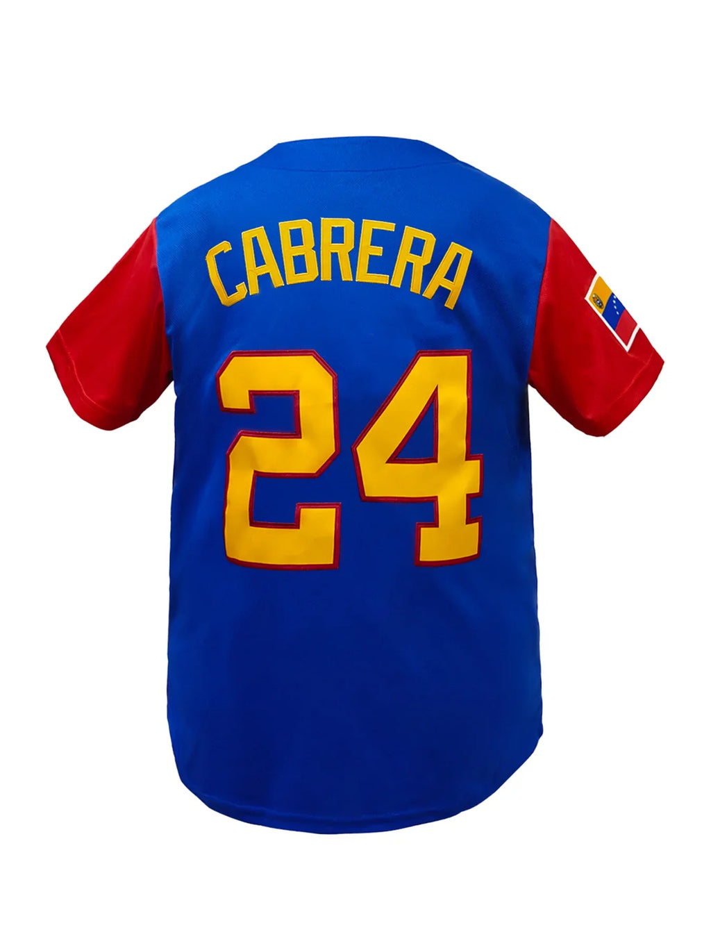 Men's Breathable Baseball Jersey Short Sleeve "Venezuela 24" Embroidery, Breathable Loose Fit Baseball Shirt for Outdoor Sports