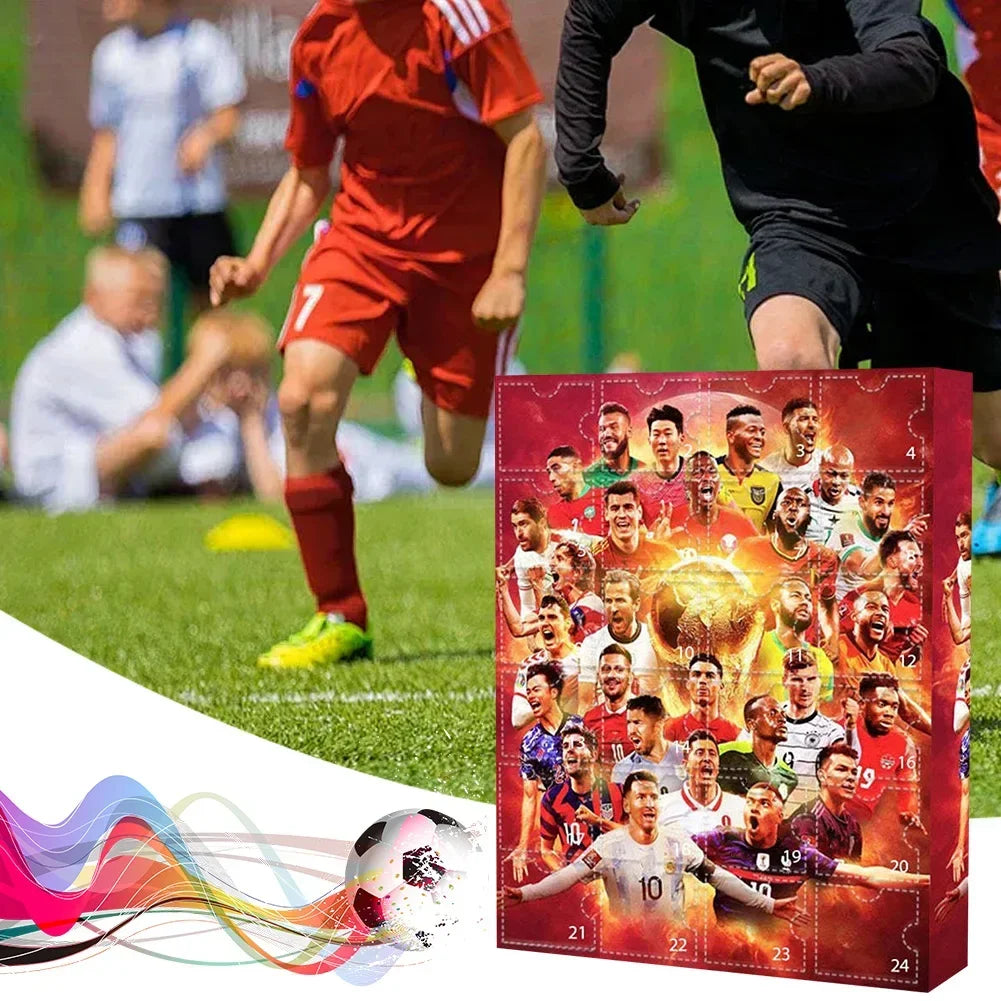 2026NEW Soccer Star Countdown Advent Calendar Football Set 24 Day Advent Calendar Football Party Birthday Gifts Sports Christmas