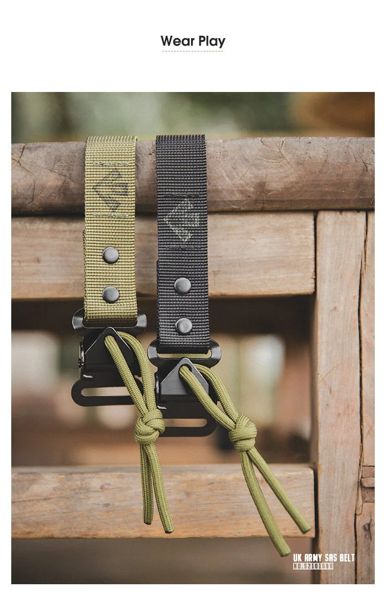 Maden Tooling American Retro SAS Quick-Buckle Belt Green Tactical Automatic Men Fashion Multifunctional Belt