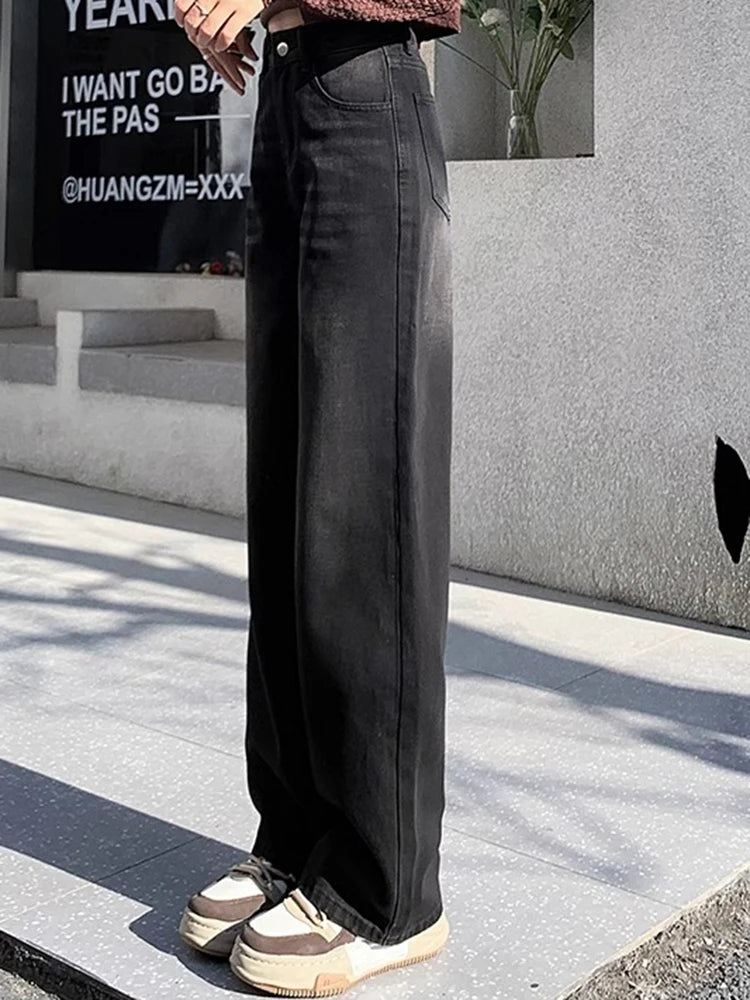 High Waist Jeans Lady Slim Fit Loose
