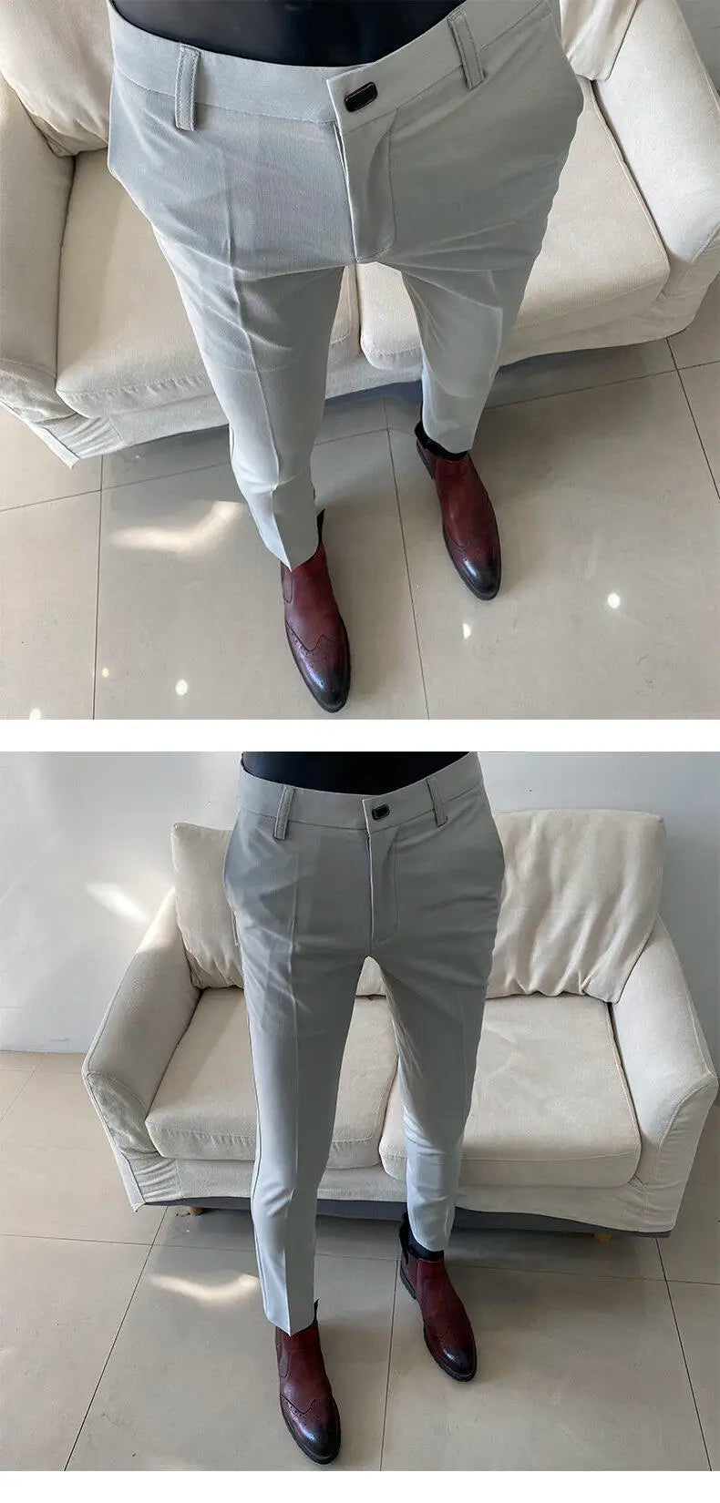 Men Dress Pants Thin Suit Pants Stretch Slim Formal Trousers Calça Masculina Solid Casual Pantalone Hombre Fashion Men Clothing